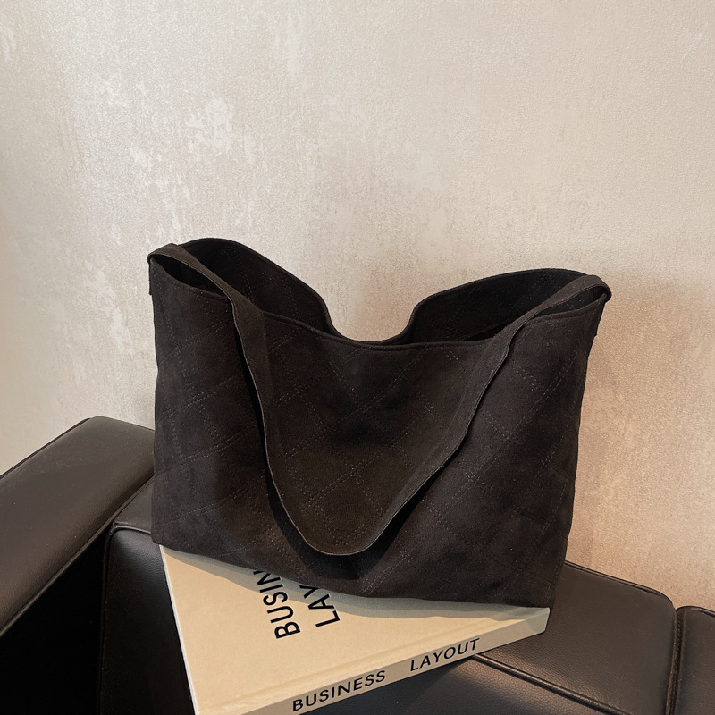 Free Delivery Designer Bag Niche Suede Tote For Women 2025 New Autumn And Winter Large Capacity Commuting Armpit Shoulder Fashion Luxury Bag