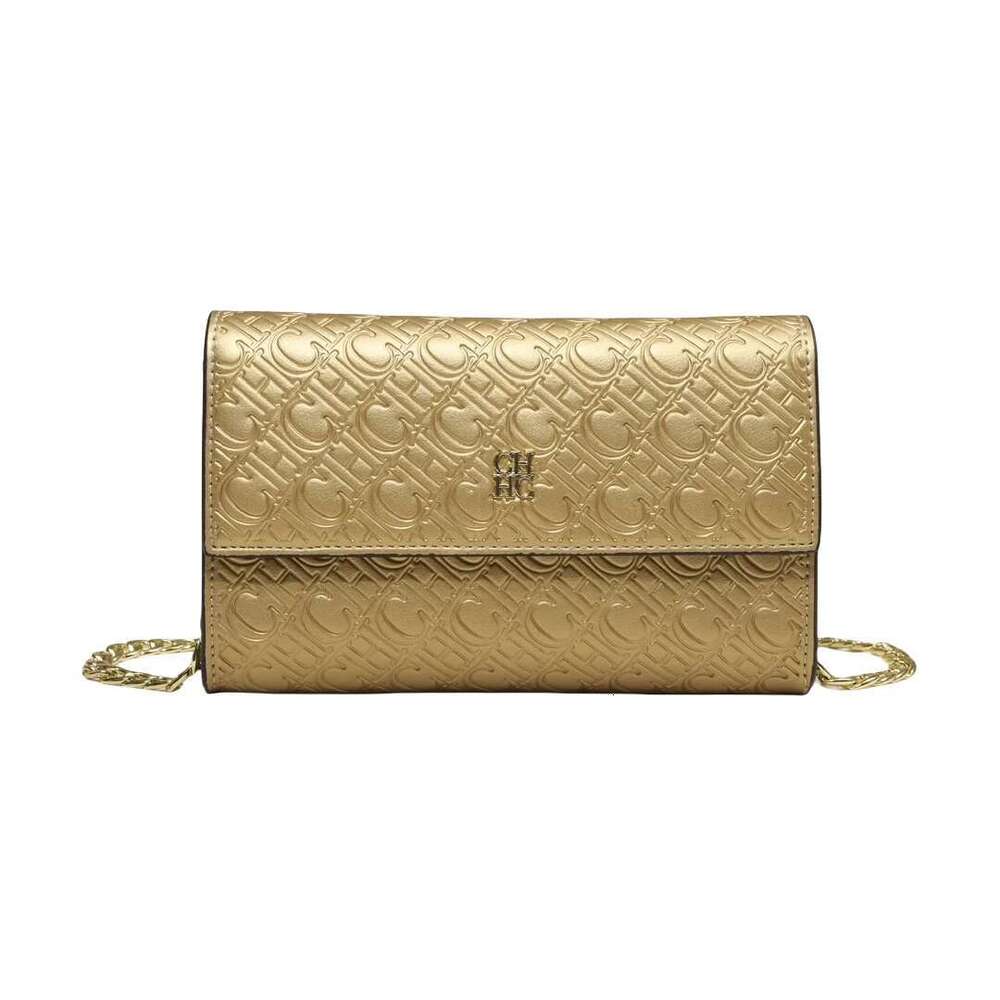 CH Exquisite Craftsmanship Crossbody Light Design Letter Elements Color Blocked Women's Chain Bag