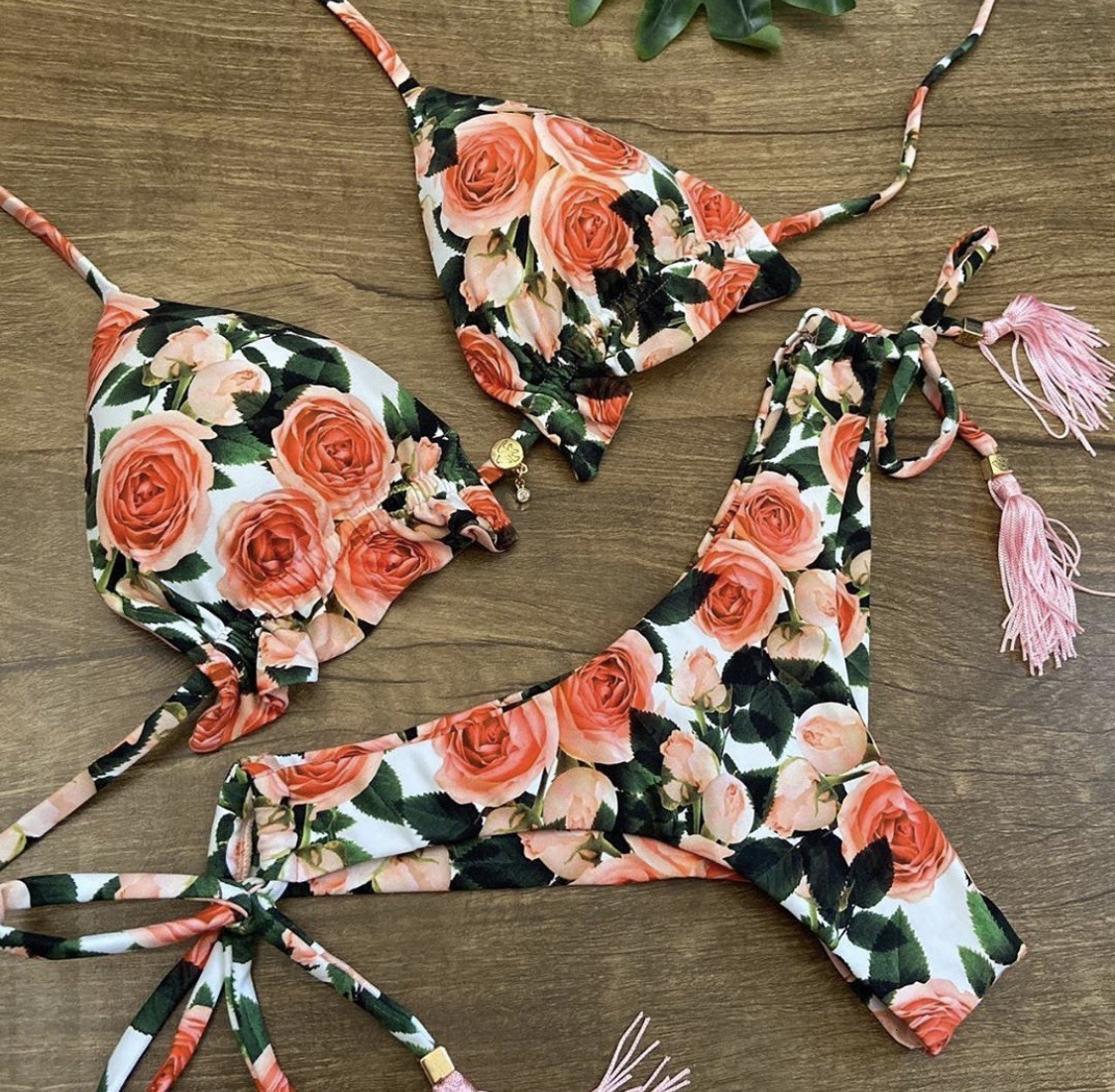 Designer Swimsuit New Women's Brazilian Style Printed Sexy Triangle Bikini 33 Color Summer Suspender Outdoor Beach Outfit Sunny Girl