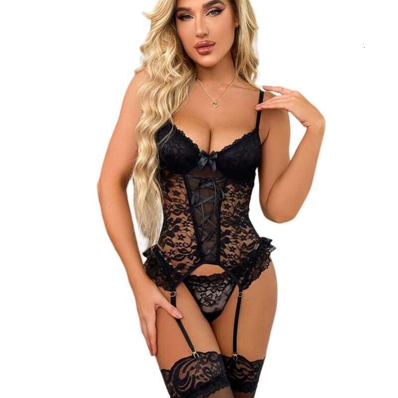 Patent Leather Sexy Lingerie New Fun Underwear Sexy Lace Pajamas Garter Straps Jumpsuit KQ