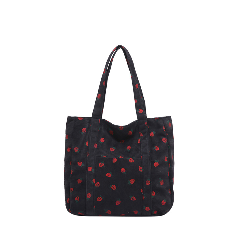 Free Delivery Designer Bag Large Capacity Simple And Fashionable Casual Strawberry Printed Shoulder For Women 2025 Summer New Fashion Hand Trend Luxur