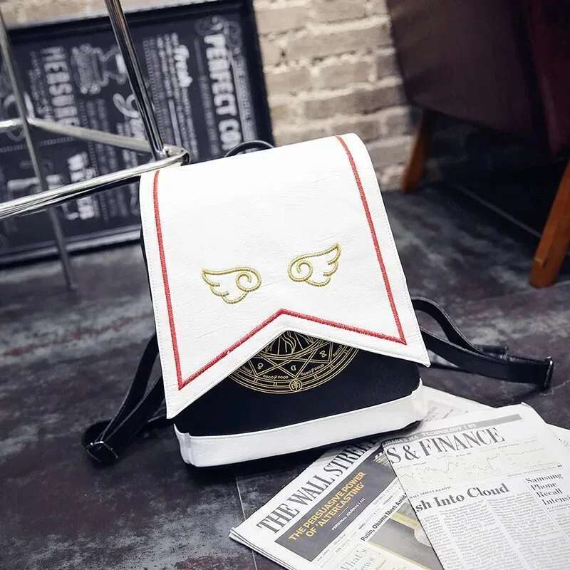 Backpacks For Women Japan Style Angel Wings Embroidery Lolita Travel Anime Cartoon Fashion Cute Casual Student Bag