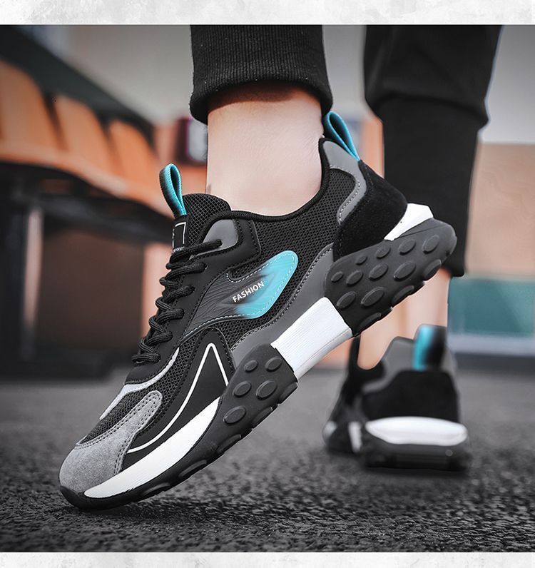 Men's 2025 autumn new mesh low top fashionable comfortable soft sole running men's casual sports shoes