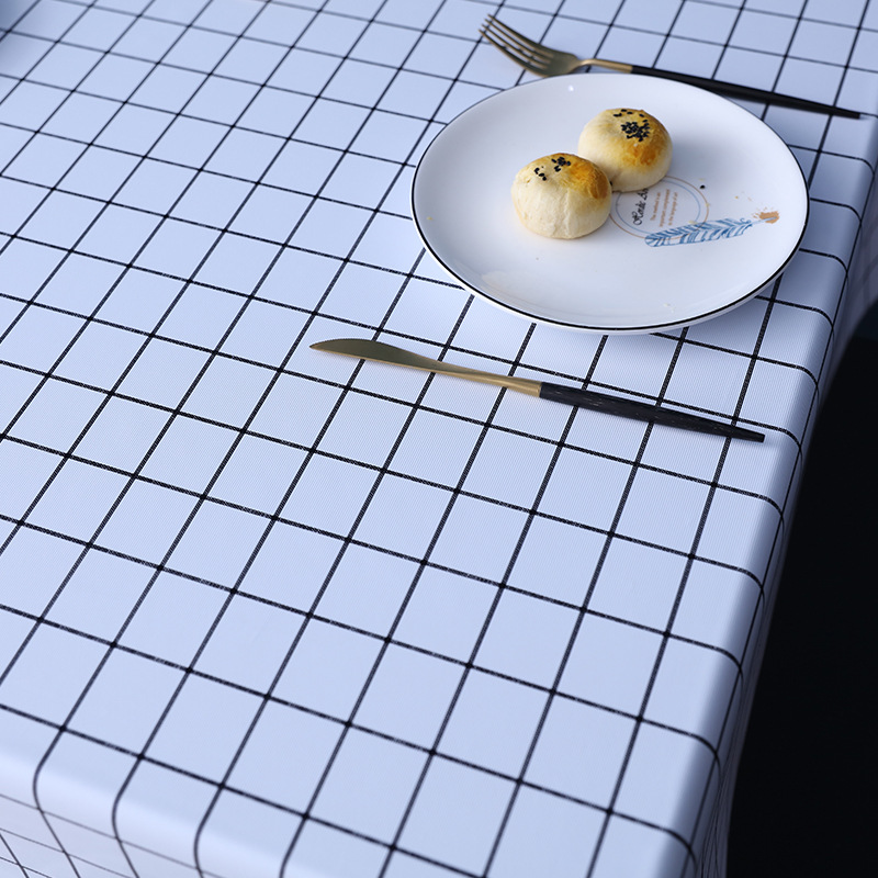 B403 waterproof tablecloth, oil-proof and wash-free new pvc table mat decorative table cloth home internet celebrity ins style coffee table cloth