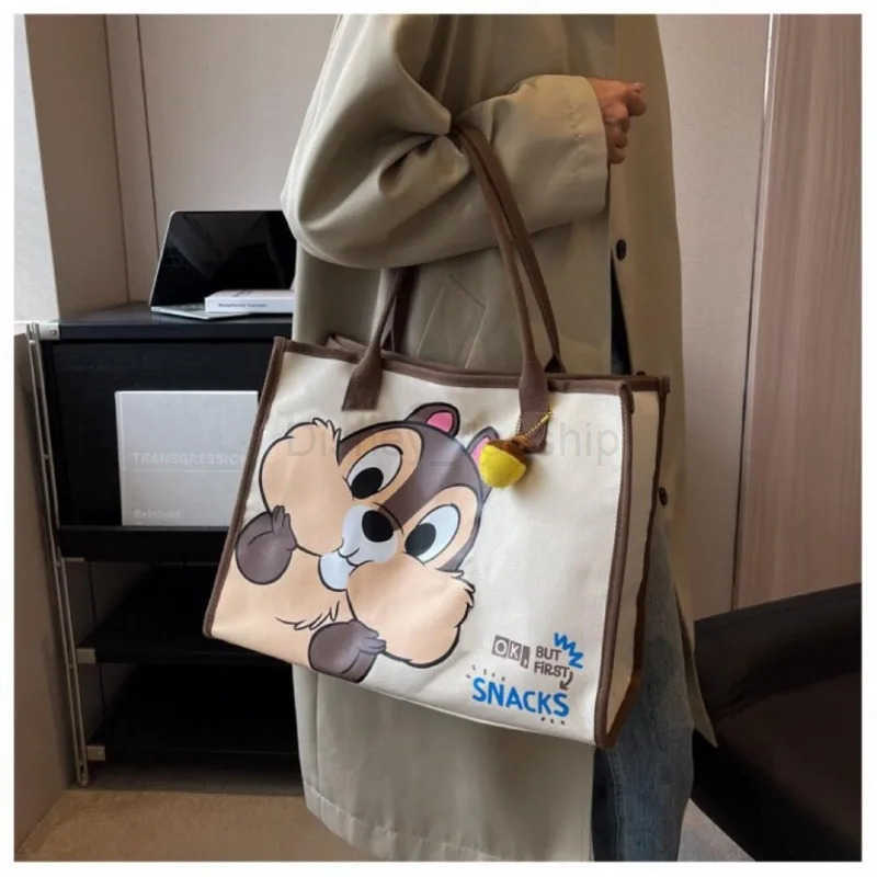 New Disney Cartoon Chichititi Fashionable Outing Hand Shopping Bag Large Capacity Mommy Pass Shoulder BagXJ250515