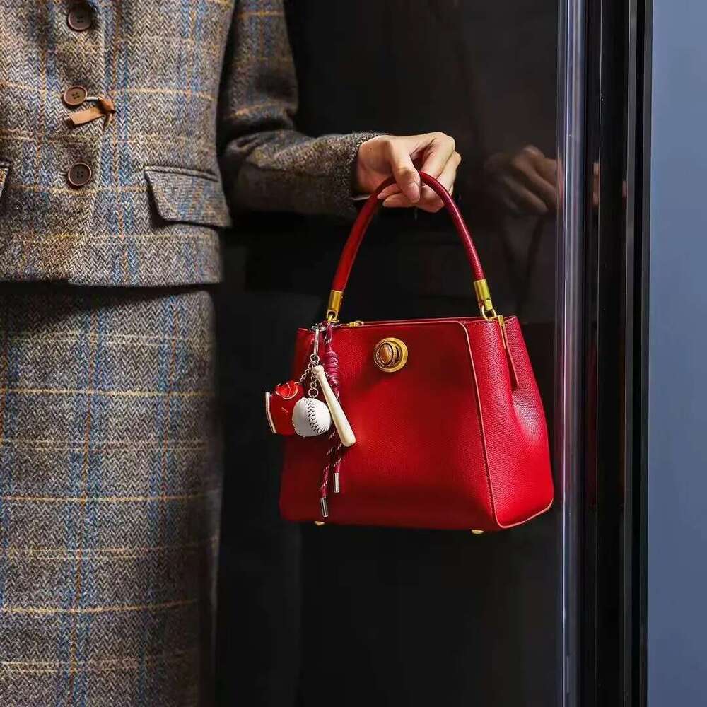 Tote Handbag Single Shoulder Crossbody Women's Hand-Held Small Square Large Capacity Commuter Bag Ladies Bride's Bag