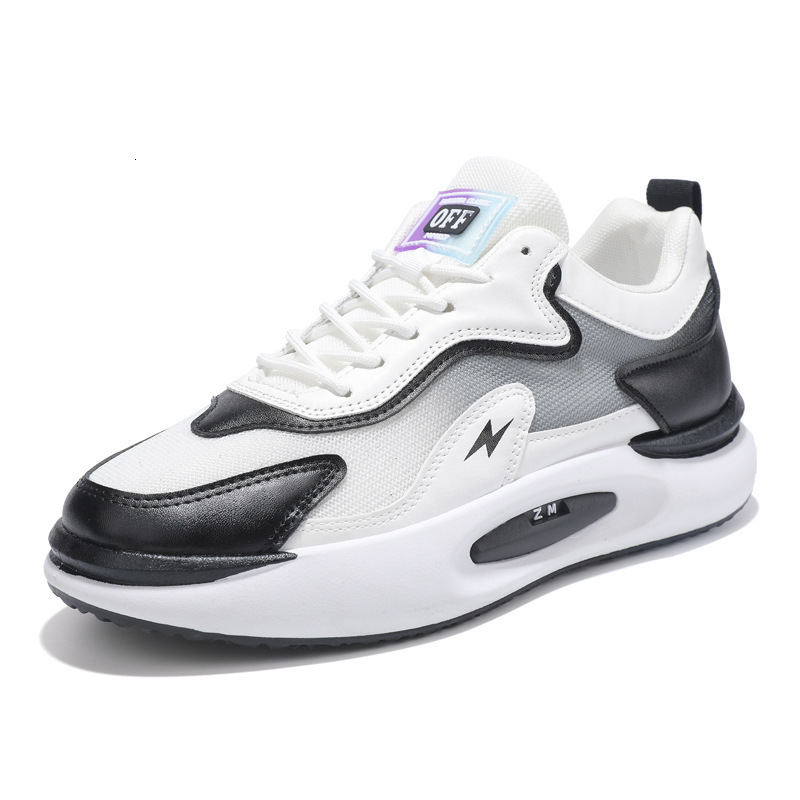 Running 2025 New Flyknit Breathable Sports Men's Low Top Thick Bottom Trendy Dad Shoes