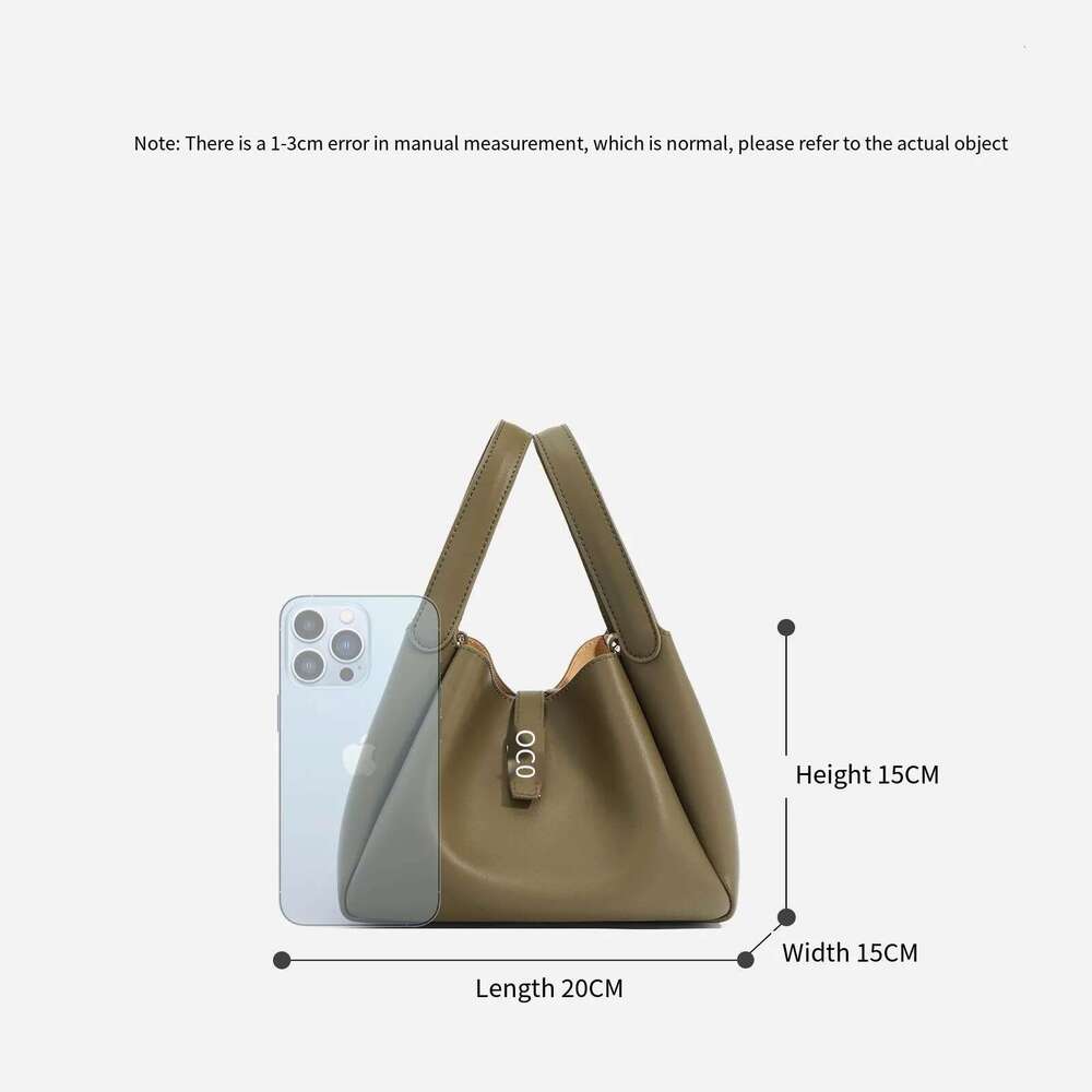 New Cowhide Basket 2025 Simple Fashion Large Capacity Single Shoulder Crossbody Bag Small Lazy Style