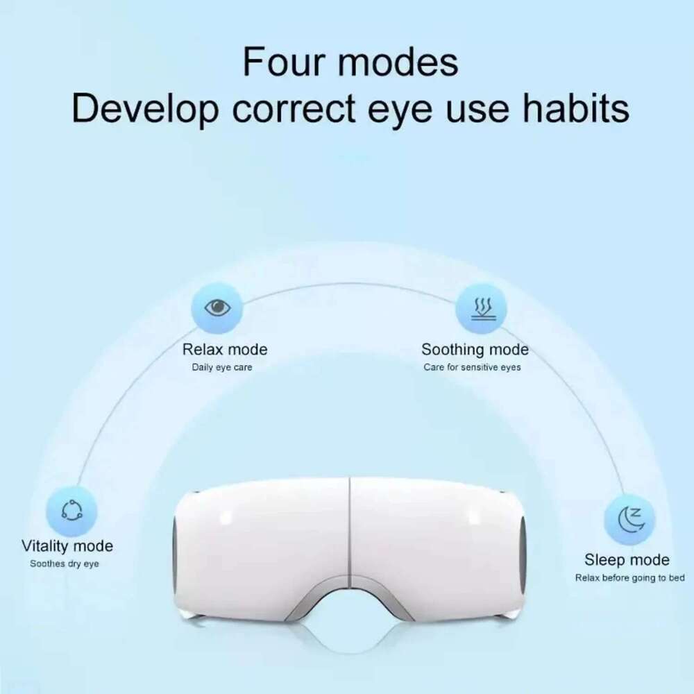 Rechargeable, Portable Massager With Heat for Relaxation and Care, Featuring 5 Modes to Reduce Eye Strain, Dark Circles,