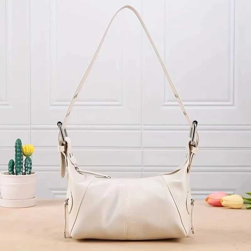 Underarm Bag Wens Bag Cool Drag Style Single Shoder Underarm Stick Bag Niche Design Leather Zipper Single Shoder Handbag Z250516