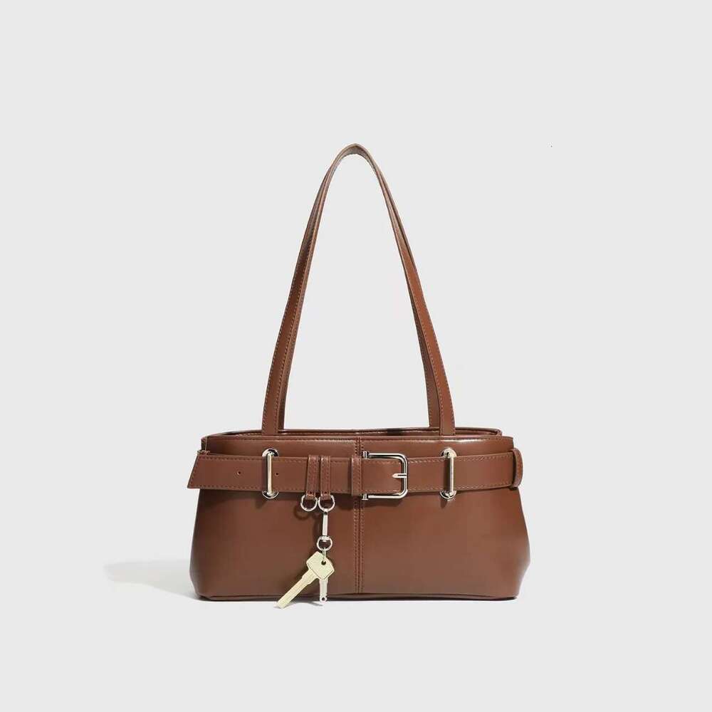Leather Women's Design With A High-End Touch, Spicy Girl Handbag, Motorcycle Bag, Versatile Underarm Shoulder Bag