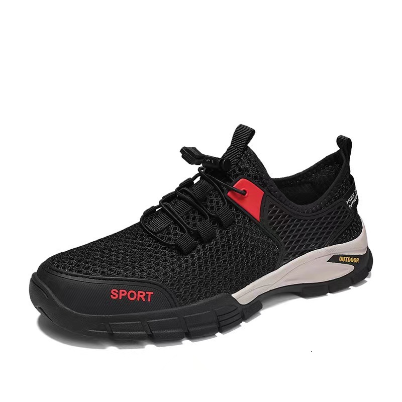 Summer mesh 2025 new breathable casual plus size men's upstream outdoor sports hiking shoes