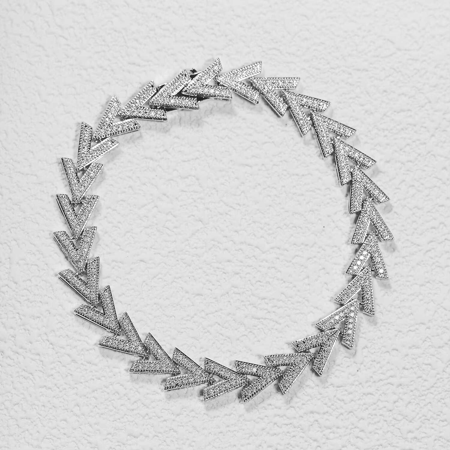 Simple Temperament Fine Moissanite Sterling Sier Chain Rhodium Plated Tennis Bracelet for Dateing