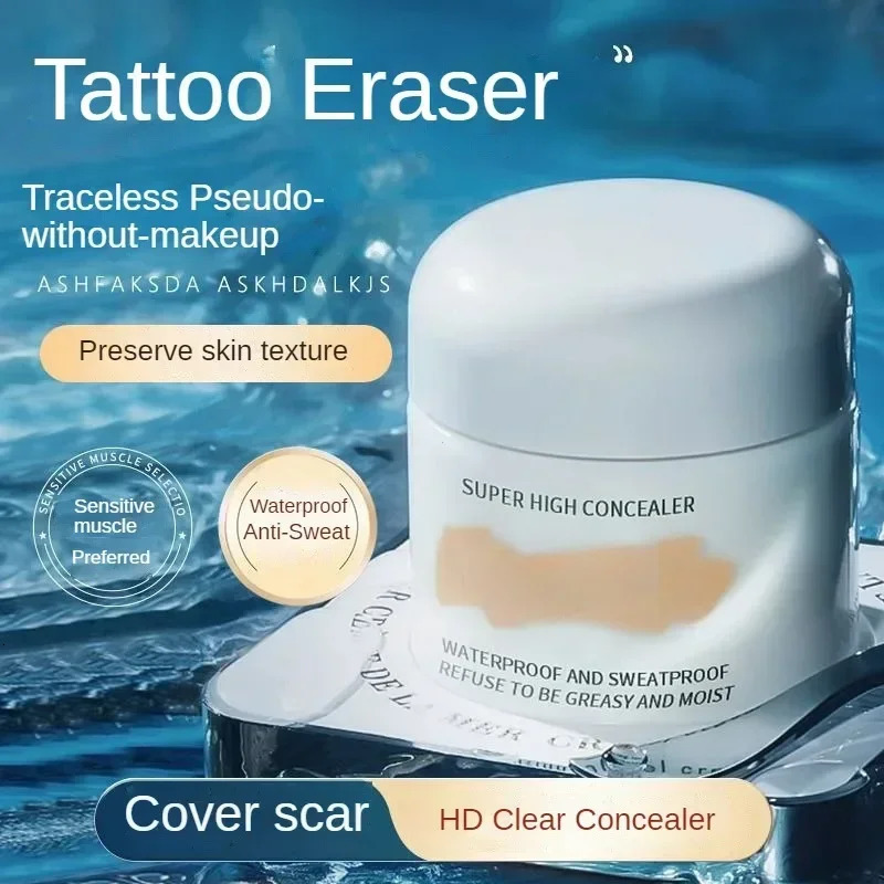 Waterproof Full Coverage Concealer for Tattoos Scars Acne Marks Dark Circles Natural Finish Foundation for All Skin Tones 250512