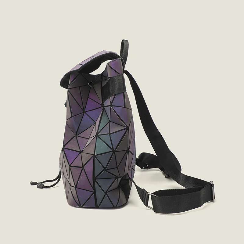 JIOMAY Personality Fashion Designer Bag Large Capcity Geometric Women High-End Texture Travel Backpack