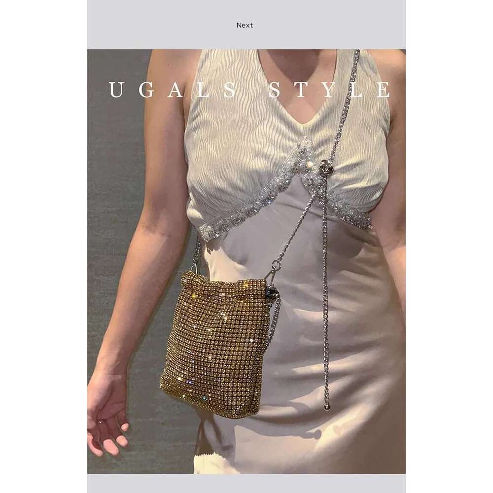 Glitter Women's Handbag Crystal Shiny Rhinestones Dia Evening Wedding Party Clutch Purse Shoulder Messenger Bag