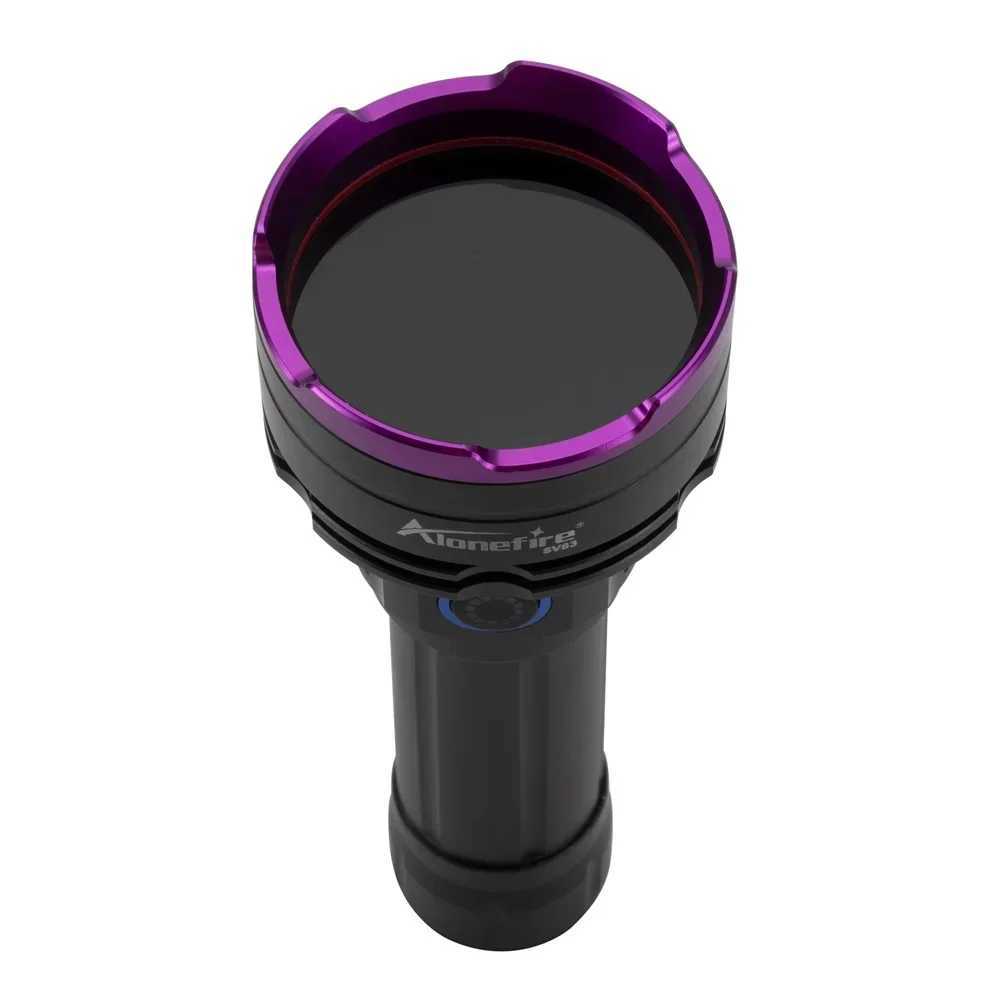 Alonefire SV83 Power UV Flashlight 365nm 30W Ultraviolet Rechargeable Torch Light by 21700 Battery for Scorpion Money Pets Stain Z250514