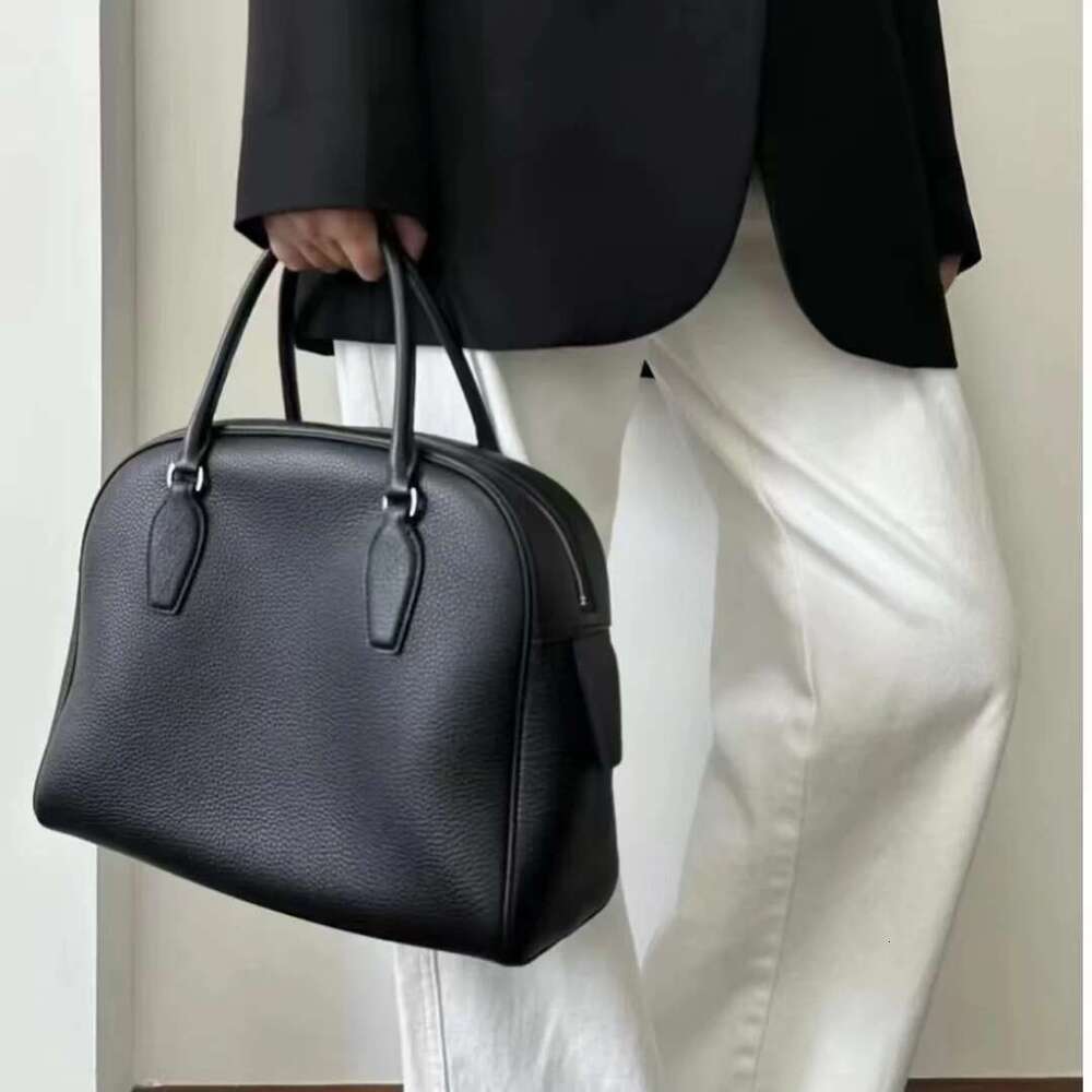 High Quality Designer Bags New First-Layer Cowhide Bowling Minimalist High-Quality Handbag Retro Boston Crossbody Shoulder Bag Women Luxury Bag