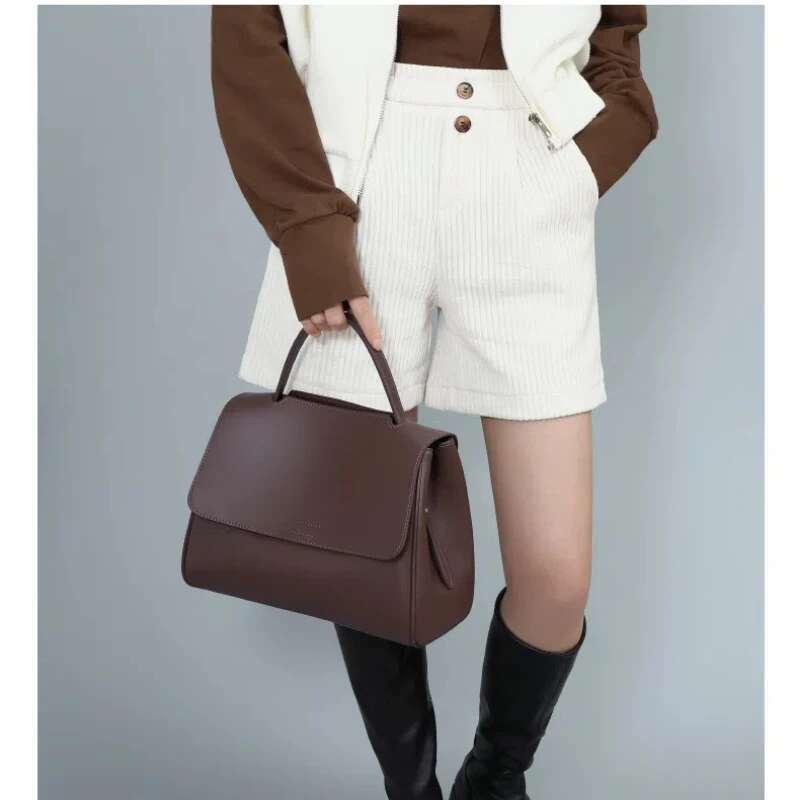 Fashionable New Women's Cowhide Crossbody Bag, High-End Multifunctional Handbag, Popular Large Capacity Leather Handbag