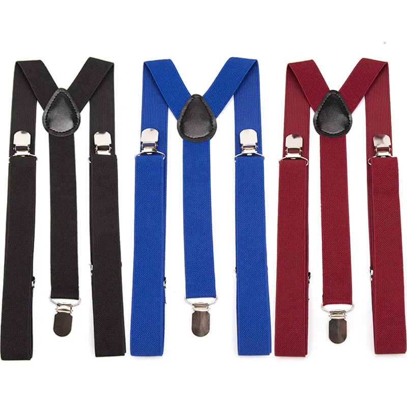26 Color Unisex Elastic Suspenders Y-Back Braces Men Gift Gentleman Adjustable Straps for Wedding Suit Party Daily Accessory 250515