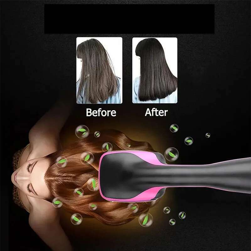 Professional Salon One-step Hair and Hot Air Electric Fast Heating Blow Dryer Brush Straightening Comb