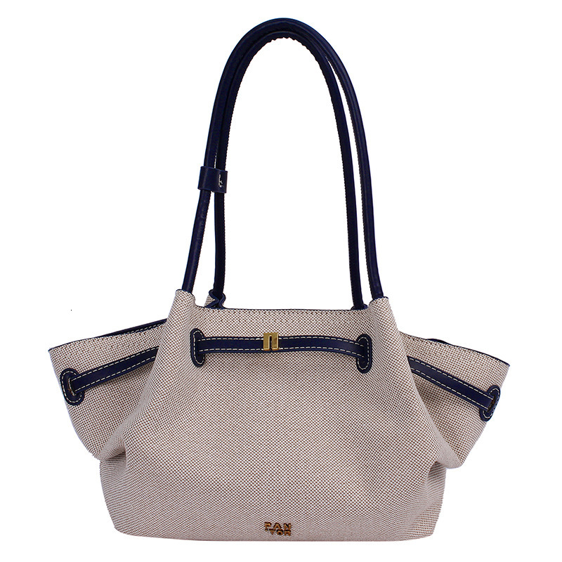 High end pleated hand-held vegetable basket for women 2025 new versatile color blocking large capacity single shoulder armpit bag