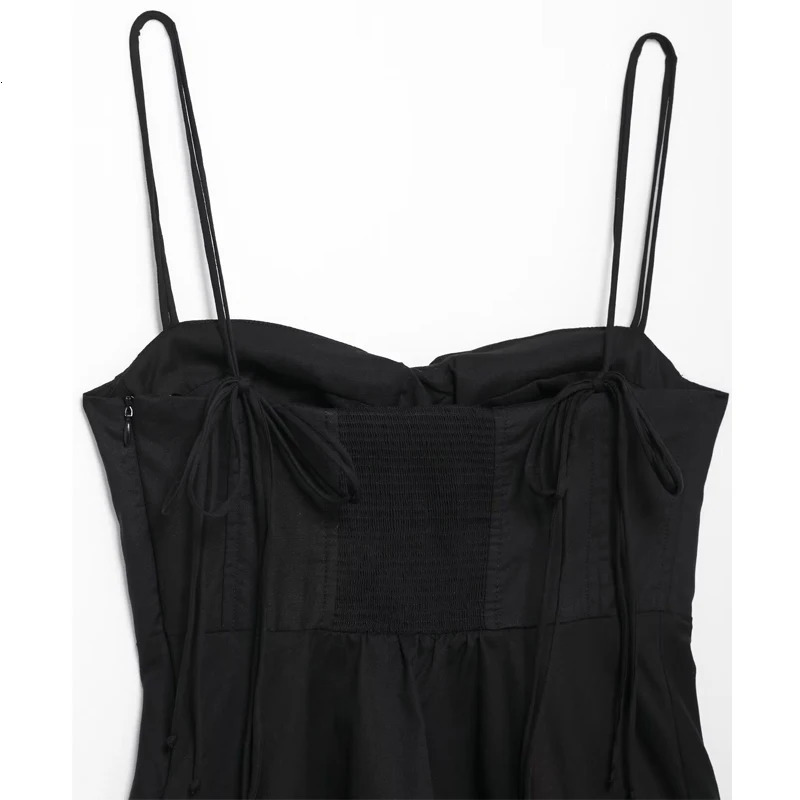 TRAF Black Corset Crop Top Woman Summer Camisole Backless Women Sleeveless Bustier Tops Sexy Beach for 250515