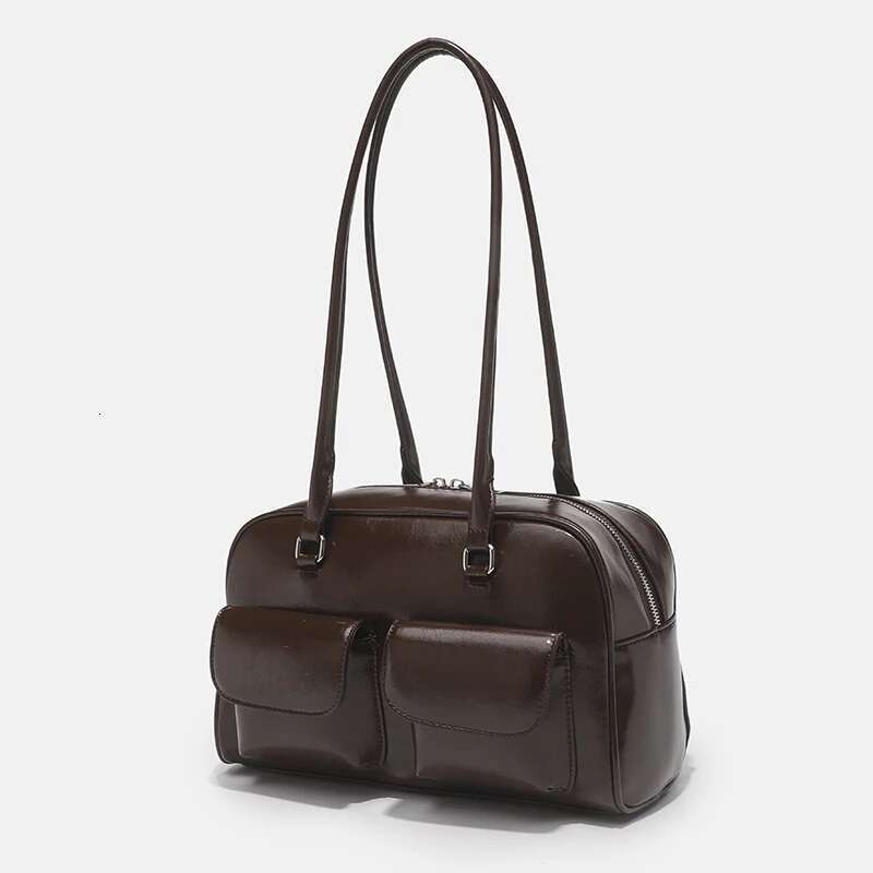 Korean Internet Celebrity Single Shoulder Underarm Bag Standoil Bowling Boston Tote Bag Leisure Handbag For Women