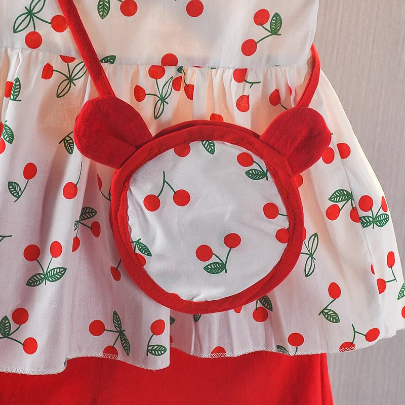 Summer Baby Girls Clothes Suit Fashion Cute Vest Shorts Bag 3Pcs/Sets Toddler Casual Cotton Costume Kids Children Tracksuits 250515