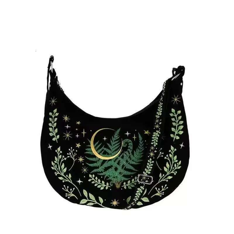 Women's Shoulder High Quality Gothic Embroidery Famous Brands Designer Crossbody Bag Large Capacity Exquisite Female Bags