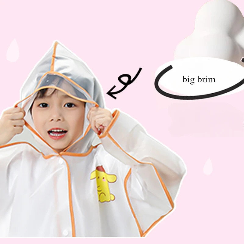 Children Raincoat EVA Cartoon Rain Coat with Schoolbag Primary School Boys and Girls Kindergarten Full Body Rainproof Clothing 250515