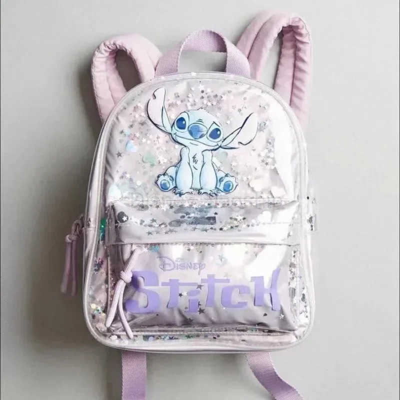 Disney Stitch Cartoon Sequin Trendy Fashion Boys and Girls Backpack Multifunctional Kindergarten School BagXJ250515