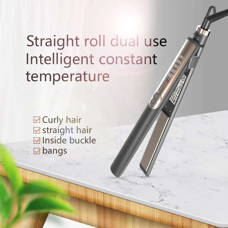 professional Ceramic Tourmaline Flat Iron multi-function negative ion 2 in 1 Hair Straightener and curler