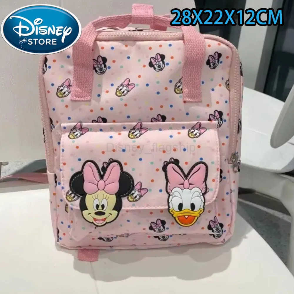 Disney 2024 New Cartoon Minnie Childrens Bag Baby Daisy Print Backpack Kindergarten Fashion School BagXJ250515