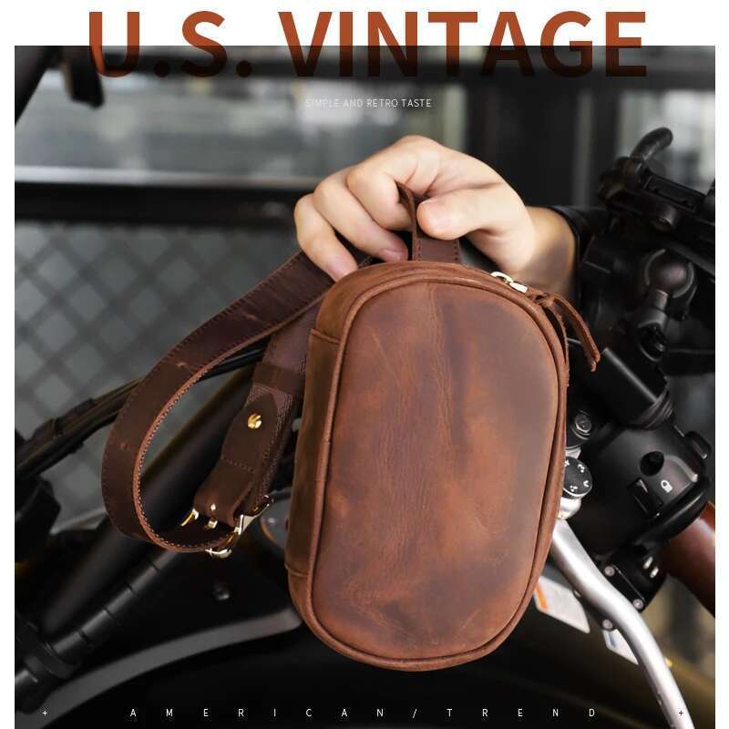 Chest Shoulder Bag Belt Adjustable Genuine Leather Waist Motorcycle Wallet Fanny Pack Phone Pouch For Women, Men