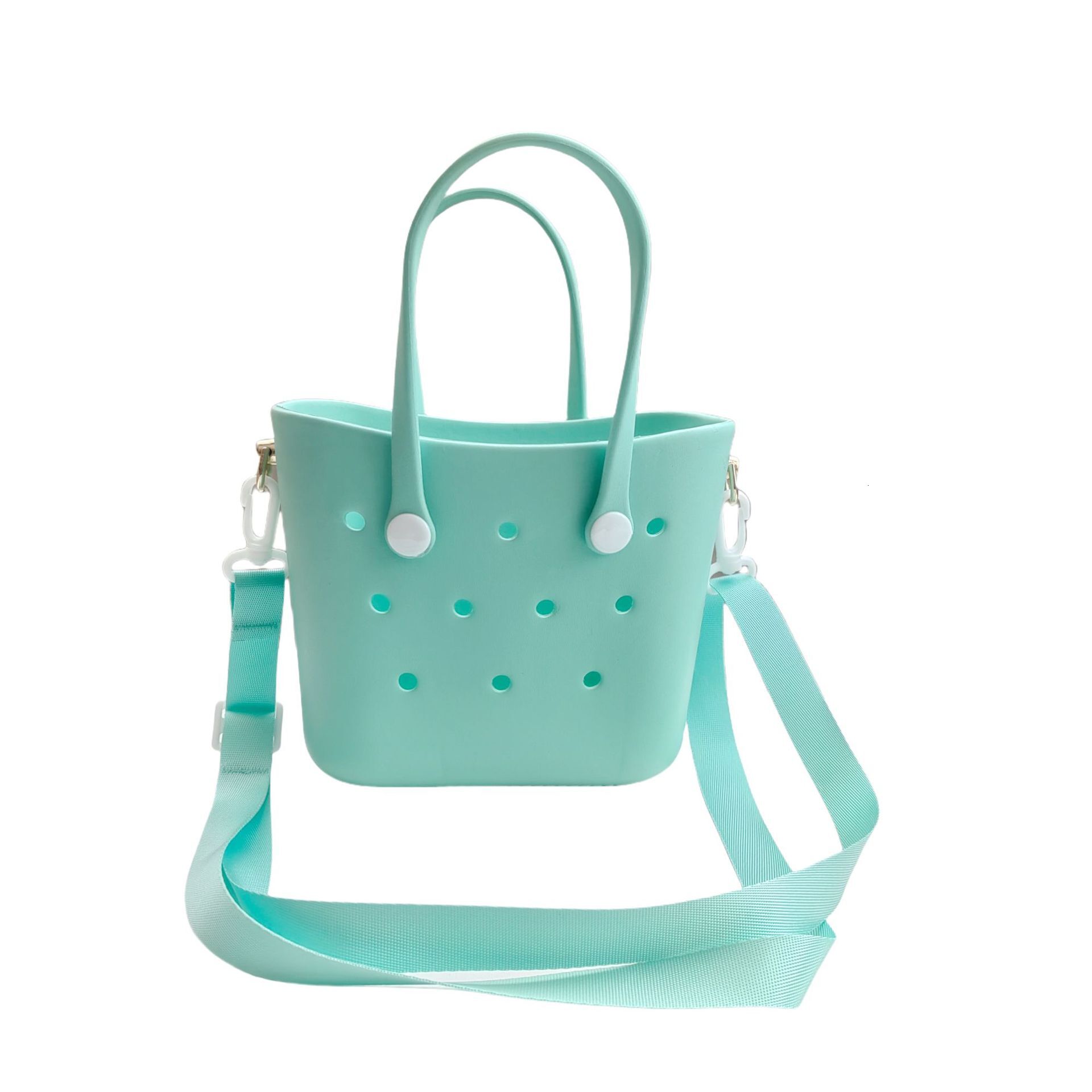 Trendy Crossbody Hole EVA DIY Matching Storage Beach Bag Daily Outdoor Fashion Handbag