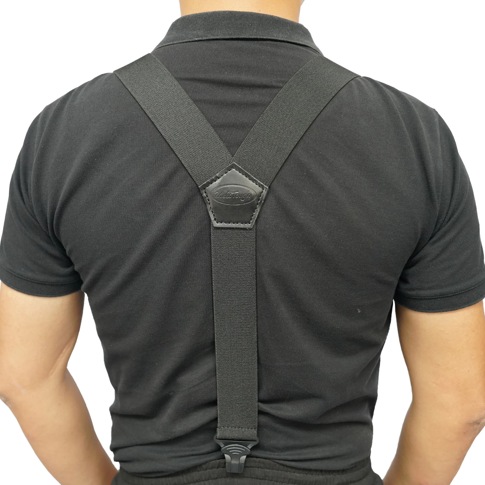 Melo Tough Y back suspenders airport friendly SuspendersNO buzz with Plastic Clip 1.5 inch fully elastic braces 250515