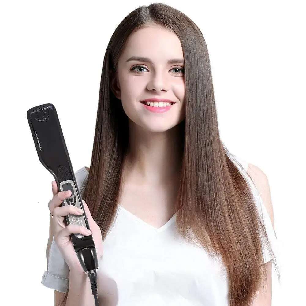 Curlers For Women Straightener Steam Titanium Ceramic Flat Professional Electric Comb Hair Curling Iron Styler