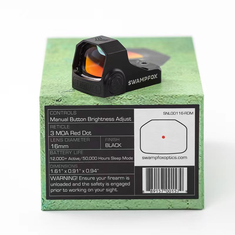 Sentinel 1x16mm 3MOA Micro Reflex Green/Red DOT Sight SNL00116 RMSc
