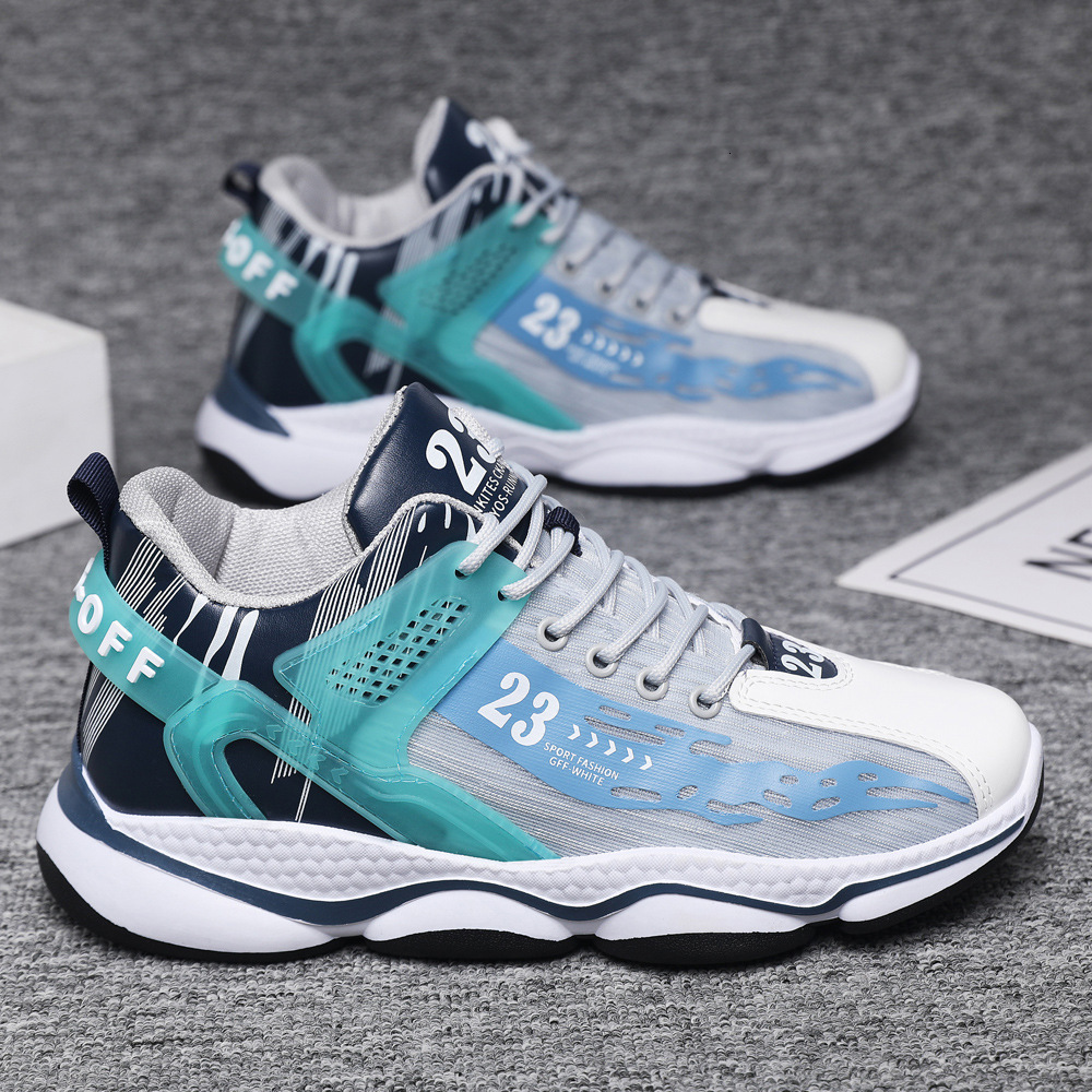 Basketball 2025 New Dad Trendy Men's Korean Edition Fashionable College Student Sports Running Shoes