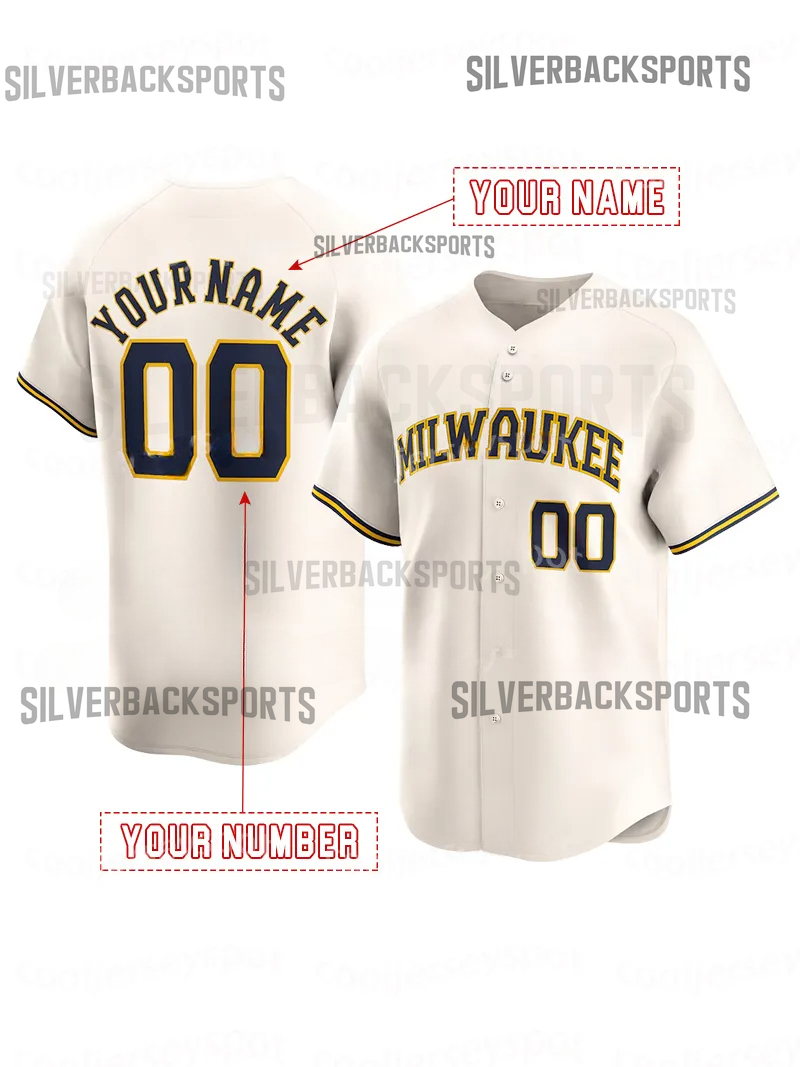 11 Jackson Chourio Baseball Jerseys Christian Yelich William Contreras Rhys Hoskins Sal Frelick Custom Baseball Jersey Any Name Number Men Women Youth