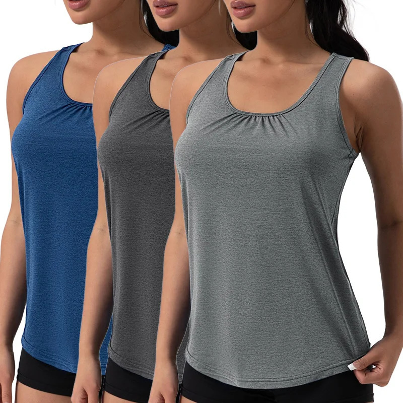 Womens VNeck Pleated Vests Casual Sleeveless Tank Tops Solid Color Knit Summer Comfortable Vest Breathable Loose 250515