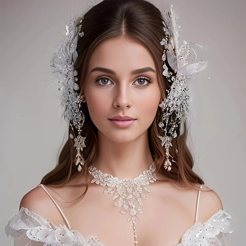 2Pcs Fashion Handmade Veil Beads Hairgrips For Women Bride Wedding Clips Hair Accessories Jewelry Party Gift 250509