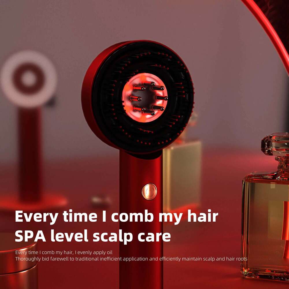 Electric massager hairdressing comb infrared light wave scalp applicator essence liquid nursing intr