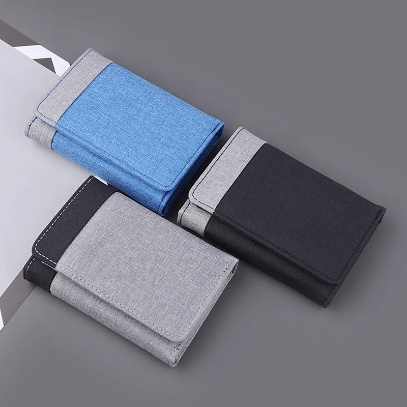 Canvas Wallet Men ID/po Holders Black/blue/gray Card Holder Wallet Case 8 Slots Hasp Male Purse Credit Card Case 250514