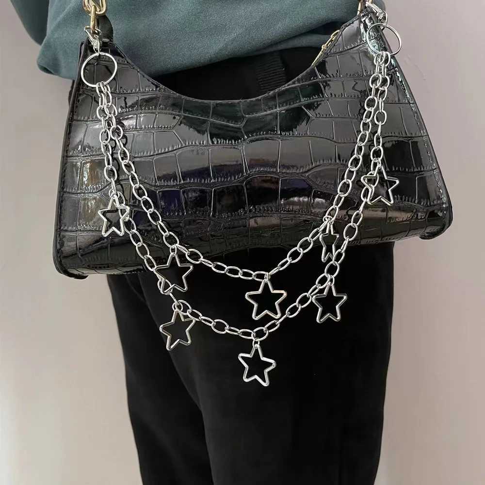 1pc Star Double Layer Waist Chain Mens Decorative Pant Chain Jeans Trouser Chains Hip Hop Rock Chain Punk Retro Belt Chain Y250515