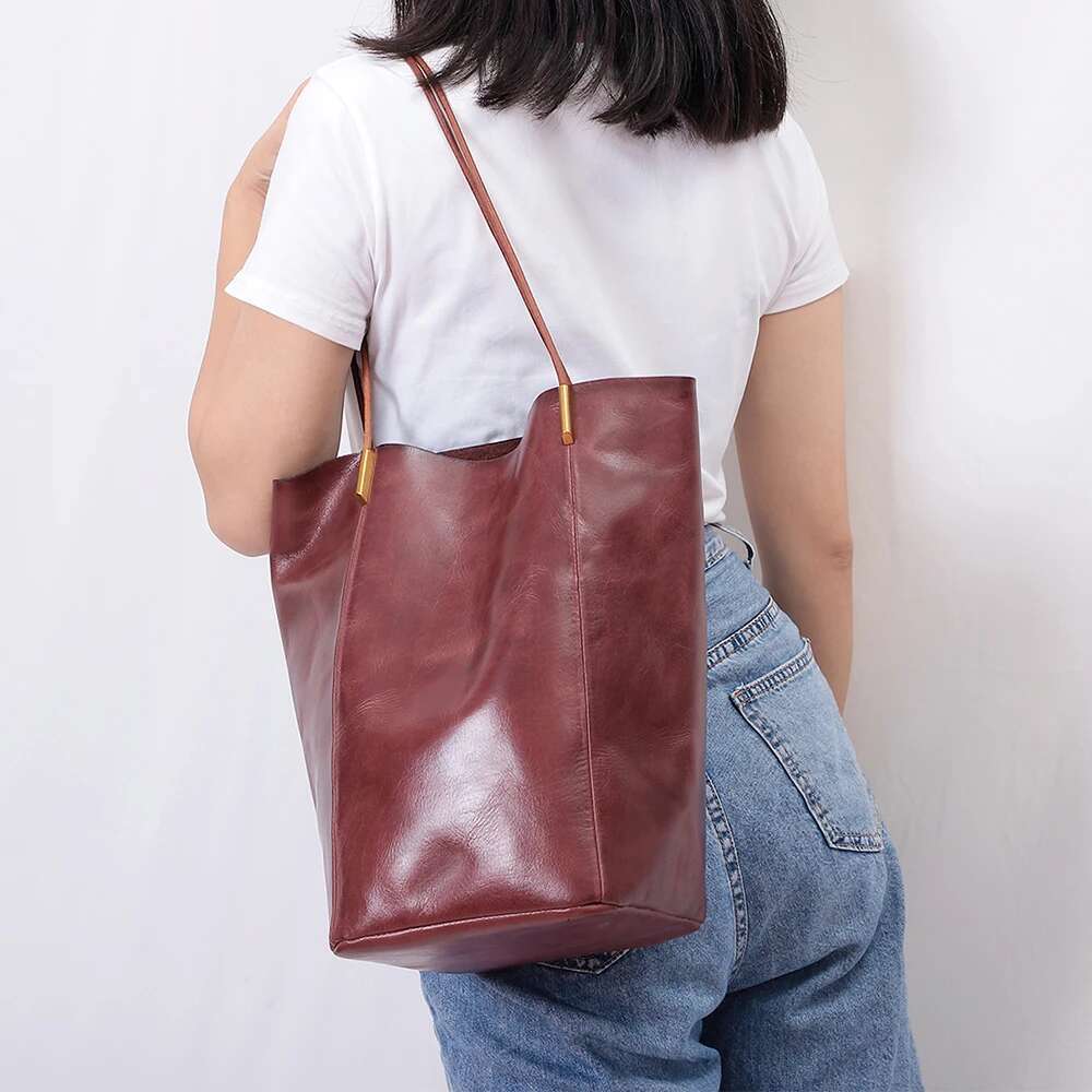 JOGUJOS Genuine Handbags Women Ladies Fashion Designer Shoulder Bag Tote Bags Real Leather Sac A Main