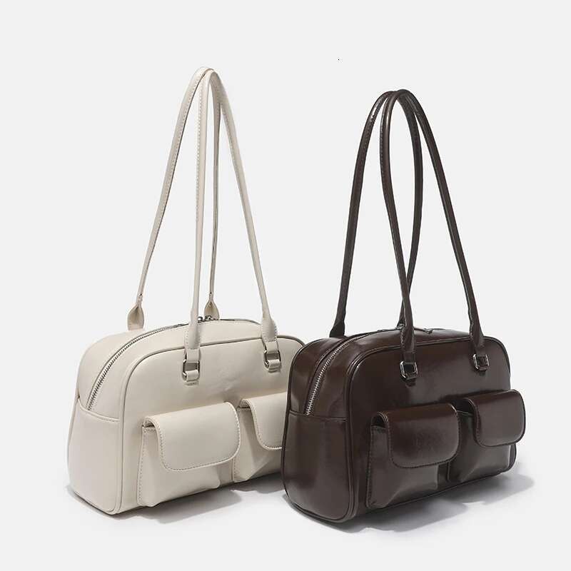 Korean Internet Celebrity Single Shoulder Underarm Bag Standoil Bowling Boston Tote Bag Leisure Handbag For Women