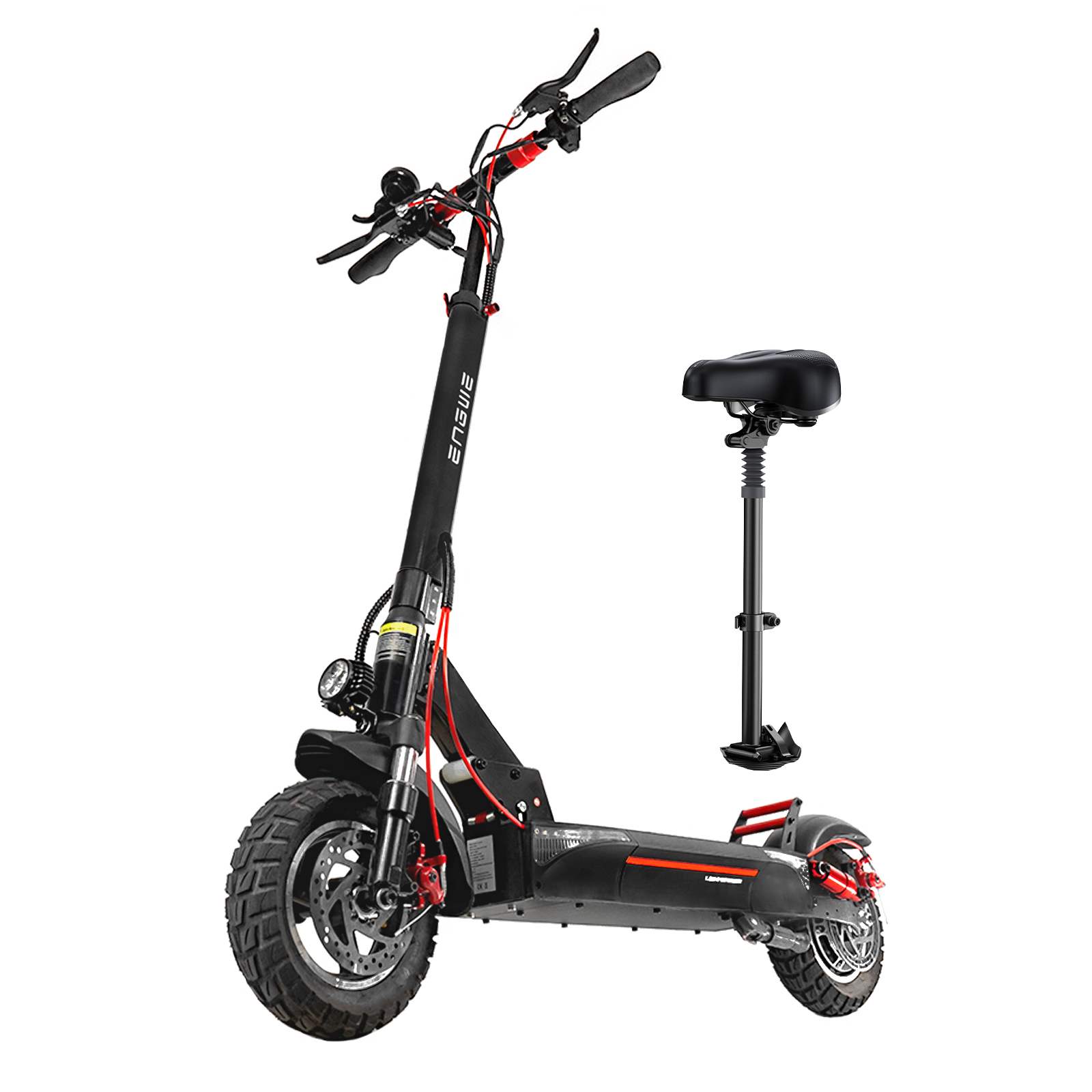 EU Stock ENGWE Y600 10 inch Electric Scooter with Removable seat 830W Motor Folding e-Scooter 48v 18.2AH Battery 28mph Max Speed 40Mi Long range Full 