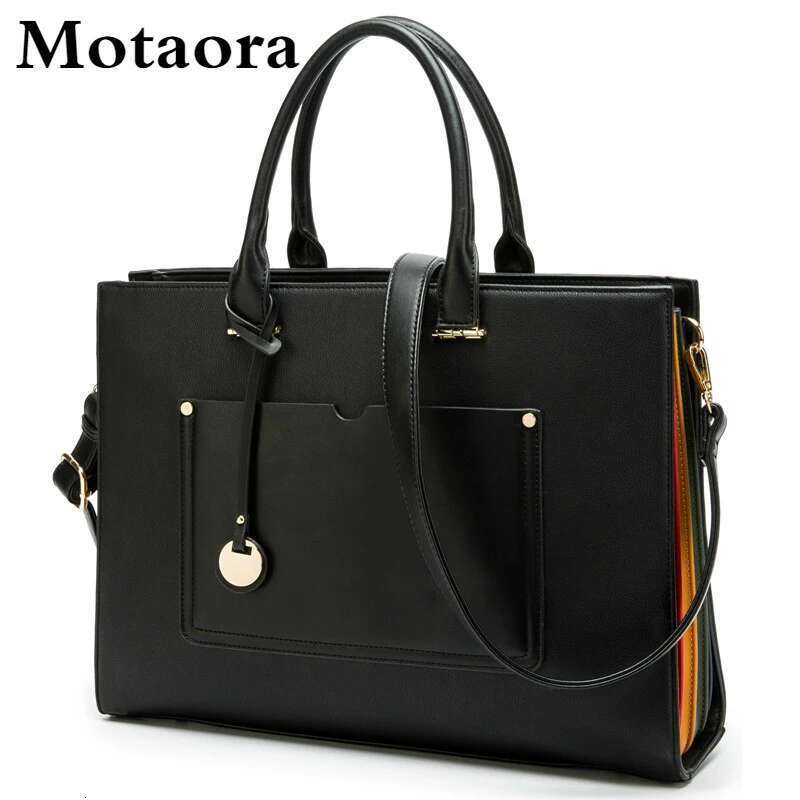 MOTAORA 2025 New Women Handbag Fashion Leather Shoulder Ladies Large Capacity Messenger Bags Laptop Bag For 14" Book Air